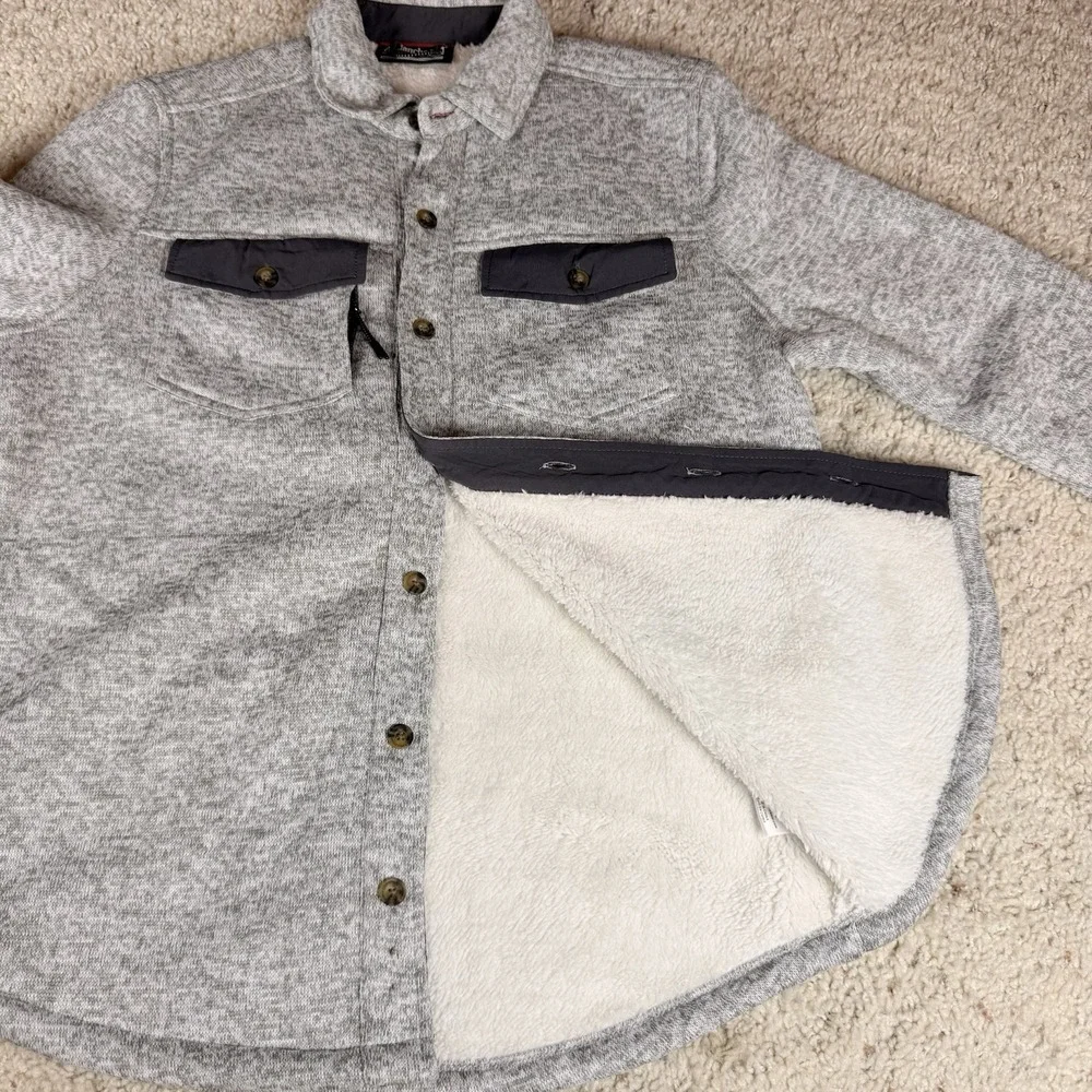 Avalanche Men's Fleece Lined Shirt Jacket Heavyweight Outdoor Workwear Coat Gray